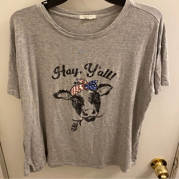 Maurices Hay Y’all Graphic Tee Size Large - Picture 2 of 4